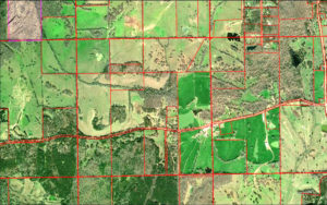 PLSS states landowner maps look very different from maps in metes and bounds states.
